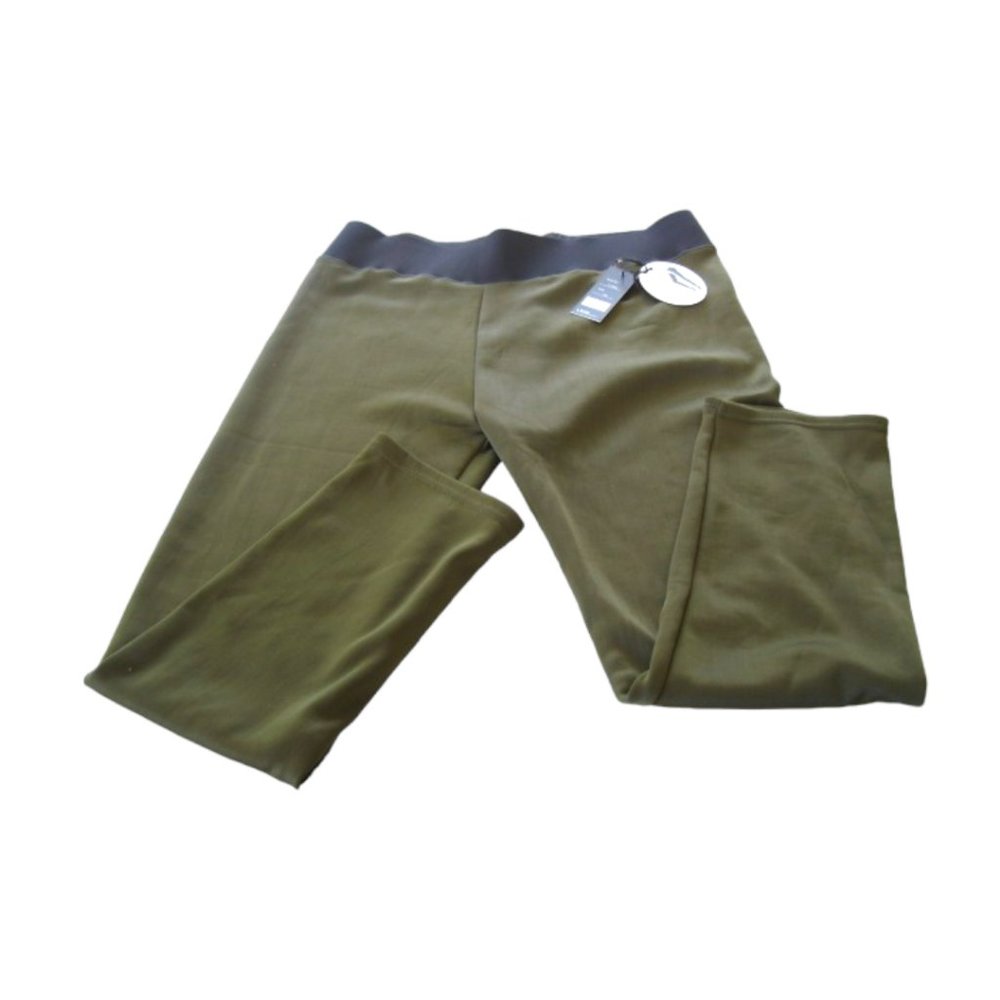 Love University Fleece Lined Shimmery Stretch Pants / Leggings Olive Color 1XL